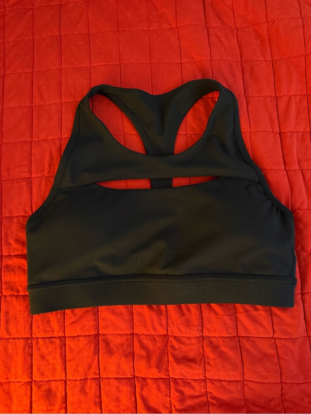 P'tula Women's Keyhole Sports Bra Black Size Large GUC